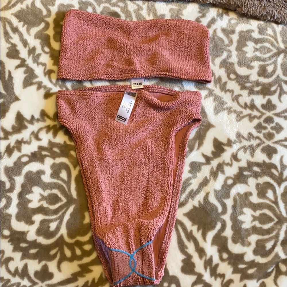 ASOS One Size fits all crinkle swimsuit